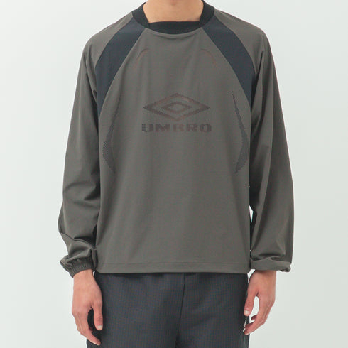 Umbro Lasered Nylon Crewneck Grey Black UBMW0252FA165 2000277710051 Fit Front Degli Uberti